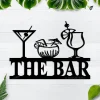 Personalized Bar Cocktail Metal Sign, Custom Name Bar Decor, Bartender Sign