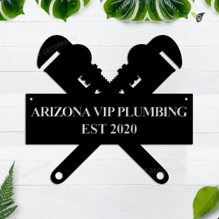 Custom Metal Plumber Sign, Plumber Est Date Sign, Personalized Plumber ...