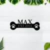 Personalized Metal Wall Art For Dog, Custom Metal Dog Name Signs, Pet Name Sign, Gift For Dog Lovers, Custom Gift For Dog Lovers