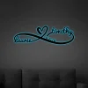 Custom Infinity Heart Valentines Day Metal Sign With Led Lights, Custom Home Decor Gift, Valentine Gift, Anniversaries