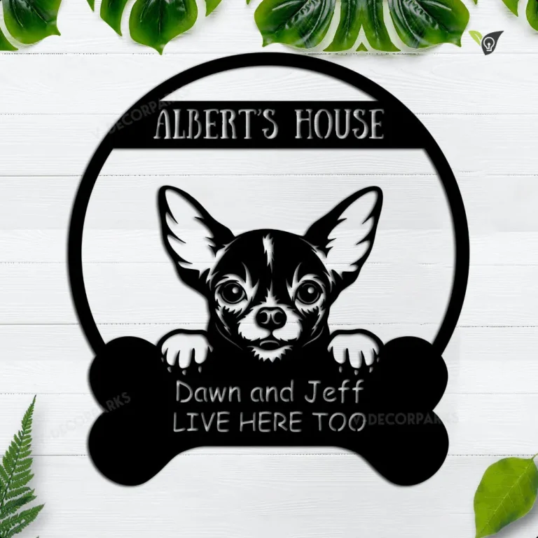 Custom Dog Name Sign, Personalized Metal Dog Name Wall Art, Custom Pet Name Decor, Dog Breed Sign, Dog House Address Sign, Dog Lover Gift