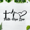 God Faith Hope Love Metal Wall Art Cut Metal Sign