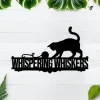 Cat Playing Whispering Whiskers Metal Sign, Cat Decor, Cat Wall Art, Gift For Cat Lovers