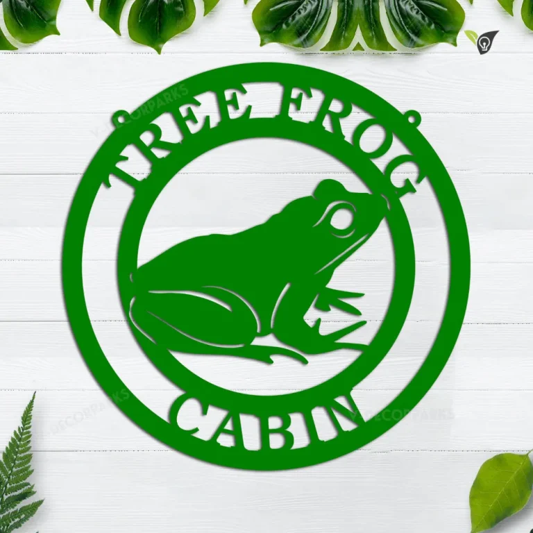Tree Fog Sign Personalized Name Tree Frog Sign Metal Sign, Metal Art Wall Hanging ...