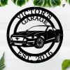 Personalized Name Garage Metal Wall Art, Custom Plaque Metal Wall Art, Workshop Car Pickup Sign