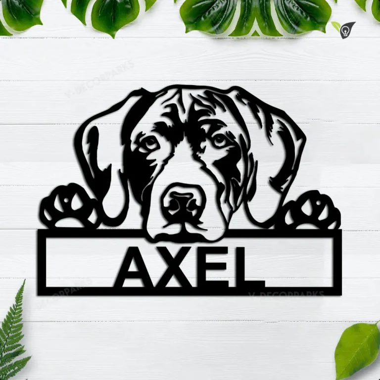 Custom Name German Shorthaired Pointer Dog Metal Sign Art, Personalized German Shorthaired Pointer Metal Sign, Metal Dog Sign, Dog Gift