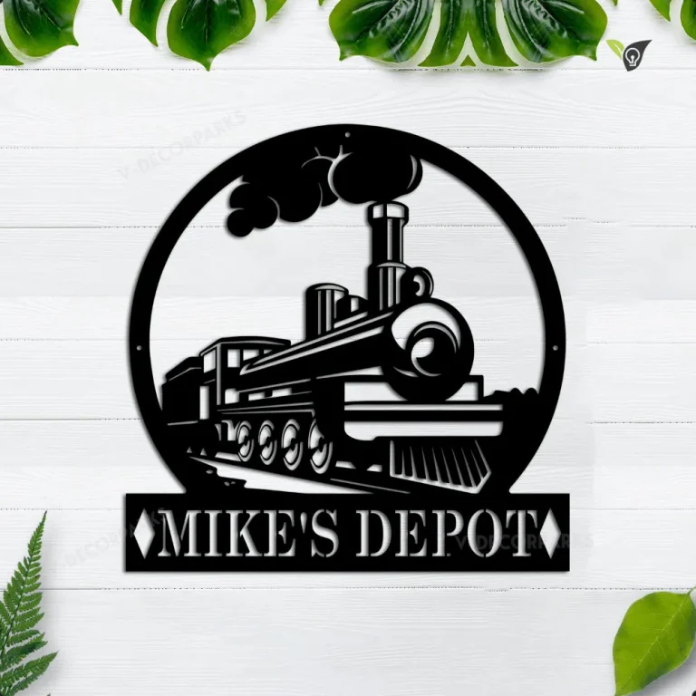 Steam Train Monogram Customized Metal Signs, Custom Metal Sign, Custom Signs, Metal Sign