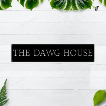 Custom Metal Dawg House Sign, Metal Wall Art, Man Cave Sign, She Shed Sign, Metal House Sign