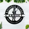 Personalized Name For National Guard Veteran Metal Sign, Gift For Veteran, National Guard Family Name Sign, Officer Retirement Gift Ideas, Custom Gifts
