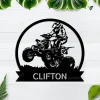 Custom Name Atv Metal Sign, Atv Metal Wall Art, Personalized Metal Atv Sign