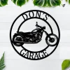 Custom Metal Motorcycle Sign, Personalized Motorcycle Name Metal Sign, Garage Man Cave Wall Decor, Personalized Name Sign, Metal Bike Sign