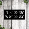 Gps Coordinates With Led Lights Sign, Latitude Longitude Signs, Personalized Wedding Gift, Housewarming Gift, Gps Sign