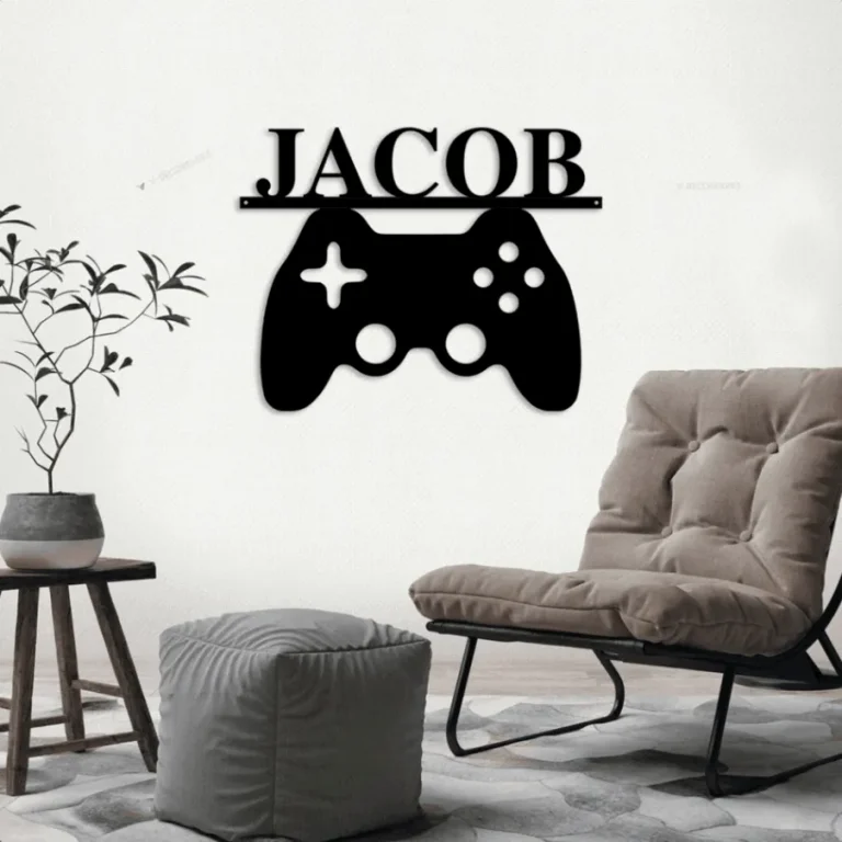 Gamer Name With Led Lights Sign, Nursery Decor, Personalized Metal Sign, Personalized Name Sign, Metal Name Sign, Kids Name Sign