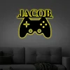 Gamer Name With Led Lights Sign, Nursery Decor, Personalized Metal Sign, Personalized Name Sign, Metal Name Sign, Kids Name Sign