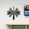 Garage Monogramcut Metal, Metal Art Wall Decor, Cut Wall Hanging, Home Decoration, Home Gift
