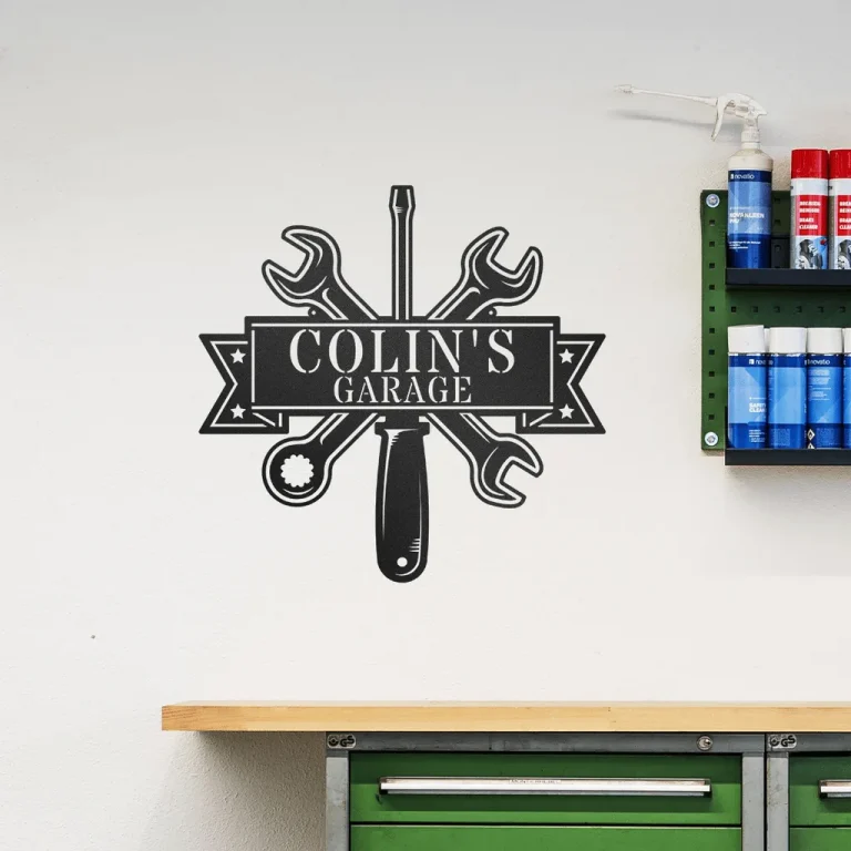 Garage Monogramcut Metal, Metal Art Wall Decor, Cut Wall Hanging, Home Decoration, Home Gift