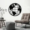 Globe Metal Art With Led Lights, Globe Wall Hanging, Earth Metal Sign, World Map Metal Art, Office Decor, Metal Home Decor, Globe Gift