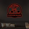 Goat Led Lights Farm Sign, Goat Ranch Metal Sign, Custom Goat Sign, Goat Metal Sign Personalized, Farmhouse Wall Decor, Metal Barn Sign