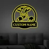 Goat Led Lights Farm Sign, Goat Ranch Metal Sign, Custom Goat Sign, Goat Metal Sign Personalized, Farmhouse Wall Decor, Metal Barn Sign