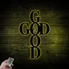 God Is Good, Love And Faith With Led Lights, Entryway Decor, Bathroom Wall Decor, Living Room Decor, Kitchen Decor, Mother's Day, Easter