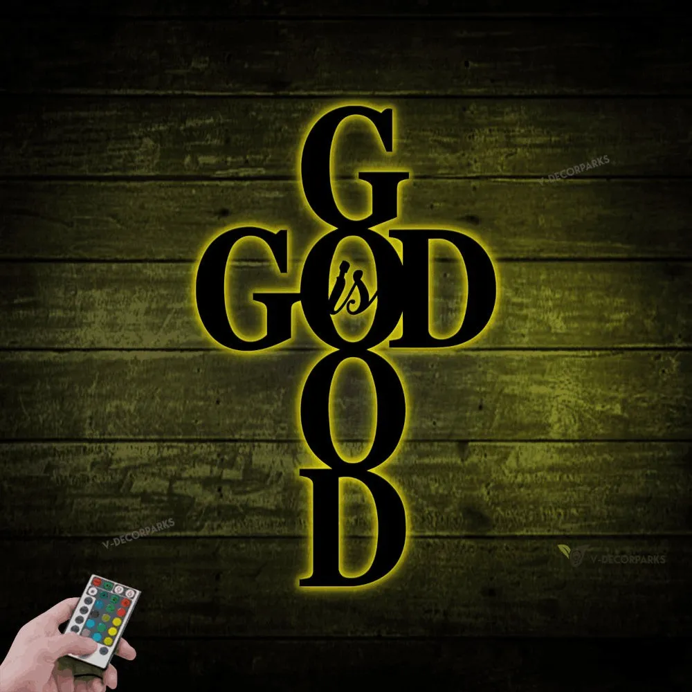 God Is Good, Love And Faith With Led Lights, Entryway Decor, Bathroom Wall Decor, Living Room Decor, Kitchen Decor, Mother's Day, Easter