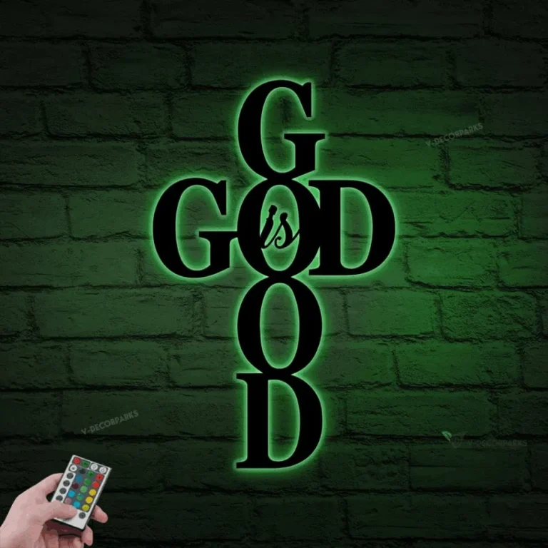 God Is Good, Love And Faith With Led Lights, Entryway Decor, Bathroom Wall Decor, Living Room Decor, Kitchen Decor, Mother's Day, Easter