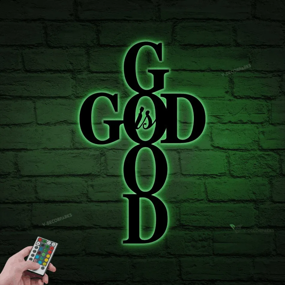 God Is Good, Love And Faith With Led Lights, Entryway Decor, Bathroom Wall Decor, Living Room Decor, Kitchen Decor, Mother's Day, Easter