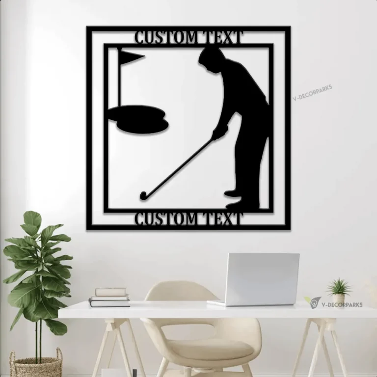 Golf Gifts For Men, Personalized Golf Sign With Led Lights, Golf Mancave Sign, Golfer Gifts, Fathers Day Gift, Husband Gift, Dad Gift