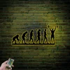 Gym Evolution Sign With Led Lights, Metal Funny Gym Wall Art, Gym Metal Sign, Home Gym Wall Decor, Home Gym Sign, Funny Workout Decor, Funny Gym Sign