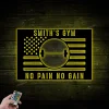 Gym Sign, Metal American Flag Gym Sign Led Lights, Custom Home Gym Sign, Custom Metal Gym Sign, Home Gym Sign, American Flag Sign,crossfit Gym Sign