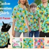 Men's Hawaiian Shirts With Floral Patterns, Face Hawaii Shirt, Personalized Shirt For Men, Hawaiian Shirt For Women Kid, Beach Aloha Shirt