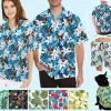 Custom Hwaiian Flower Shirts With Face For Men, Personalized Men Women Kid Dog Hawaii Shirt, Custom Hawaiian Button Shirt, Family Hawaii Set