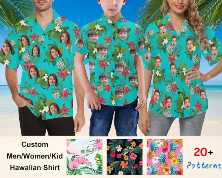 Custom Face Hawaiian Shirt For Man Woman Kid, Photo Women Hawaii Shirt, Personalized Shirt, Hawaiian Shirt For Man Women, Gifts For School