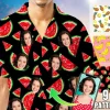 Custom Hawaiian Shirt For Men,personalized Tropical Hawaiian Shirt,summer Watermelon Pineapple Shirt,vacation Shirt,foodie Shirt,foodie Gift