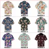 Flamingo Floral Watercolor Hawaiian Shirt, Personalized Men's Button-down Shirt, Bachelorette Party Shirt, Printing Face On Shirt