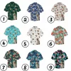 Custom Dog/cat Face Hawaiian Shirt Personalize Photo Leaves/flower/dog Paw Pattern Boyfriend/husband/pet Lover Birthday Valentine Gift