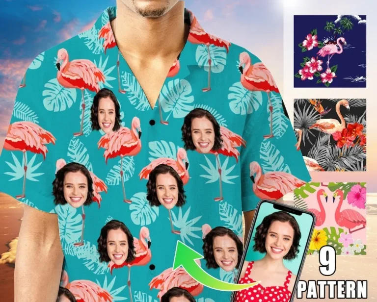 Hawaiian Shirts,custom Retro Shirt,personalized Face Beach Shirts,custom Photo Shirt,vacation Shirt,picture On Shirt,gift For Him/her,s-5xl