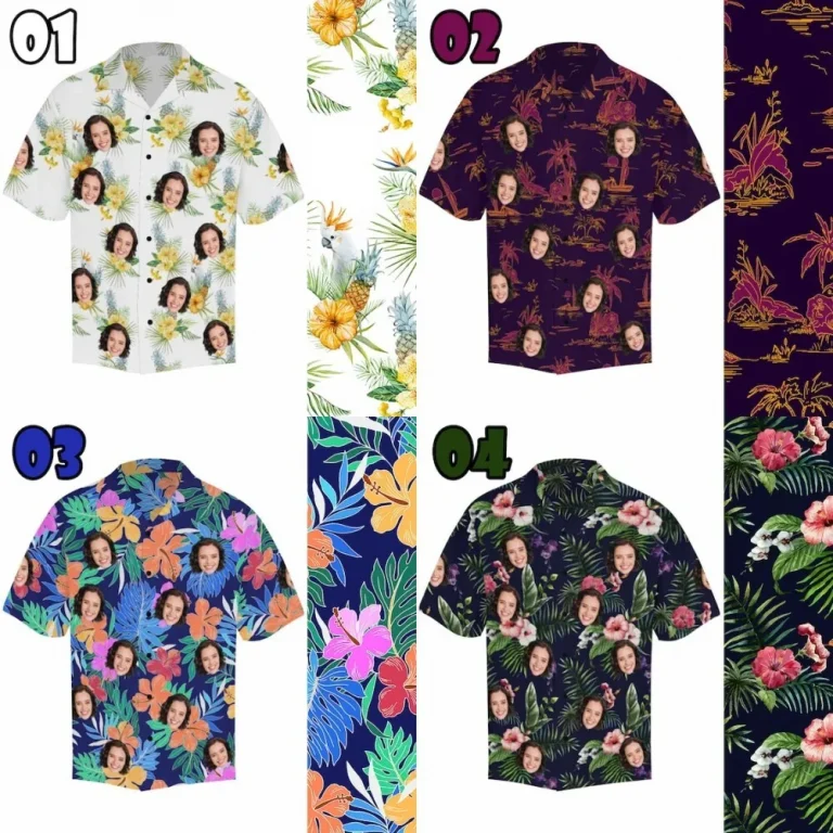 Custom Hawaiian Shirt For Men,personalized Photo Summer Shirt,custom Photo Shirt,vacation Shirt,beach Aloha Tropical Shirt For Men With Face