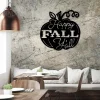 Happy Fall Ya'll Metal Sign, Metal Wall Hangings, Pumpkin Metal Wall Art, Modern Home Decor, Gift For Halloween