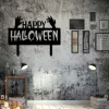 Happy Halloween Hand Metal Sign, Metal Wall Hangings, Scary Metal Wall Art, Halloween Home Decor, Gift For Halloween