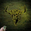 Highland Cow Metal Wall Art With Led Lights, Cow Metal Art, Highland Cow Sign, Cow Wall Art, Kitchen Decor Farmhouse Wall Decor, Highland Cow Wall Art