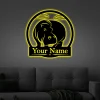 Hippo Metal Sign With Led Lights, Family Name, Monogram Letter, Letter Monogram, Custom Metal Sign, Wall Dangings, Wedding Gifts, Personalized Metal