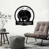 Hippo Metal Sign With Led Lights, Family Name, Monogram Letter, Letter Monogram, Custom Metal Sign, Wall Dangings, Wedding Gifts, Personalized Metal