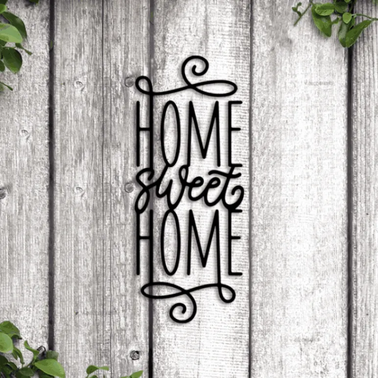 Home Sweet Home Sign With Led Lights, Home Metal Wall Art, Home Sweet Home Wall Art, Home Wall Decor, Home Porch Sign, Welcome Home Sign