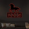 Horse House Numbers With Led Lights- Metal Address Plaque For House, Address Number, Metal Address Sign, House Numbers, Front Porch Address