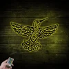 Hummingbird Metal Sign With Led Lights, Garden Decor, Gift For Mom, Mother's Day Gift, Wall Art Gardener Gift Floral Sign