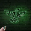 Hummingbird Metal Sign With Led Lights, Garden Decor, Gift For Mom, Mother's Day Gift, Wall Art Gardener Gift Floral Sign