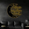 I Love You To The Moon And Back Sign With Led Lights, Metal Wall Sign, Moon And Back, Moon Sign, Moon Wall Art, Nursery Decor, Anniversary Gift
