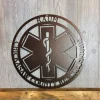 Ems # 1- Personalized Ems Sign, Cut Metal Sign, Metal Wall Art, Metal House Sign