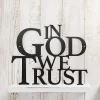 In God We Trust Wall Art, Cut Metal Sign, Metal Wall Art, Metal House Sign